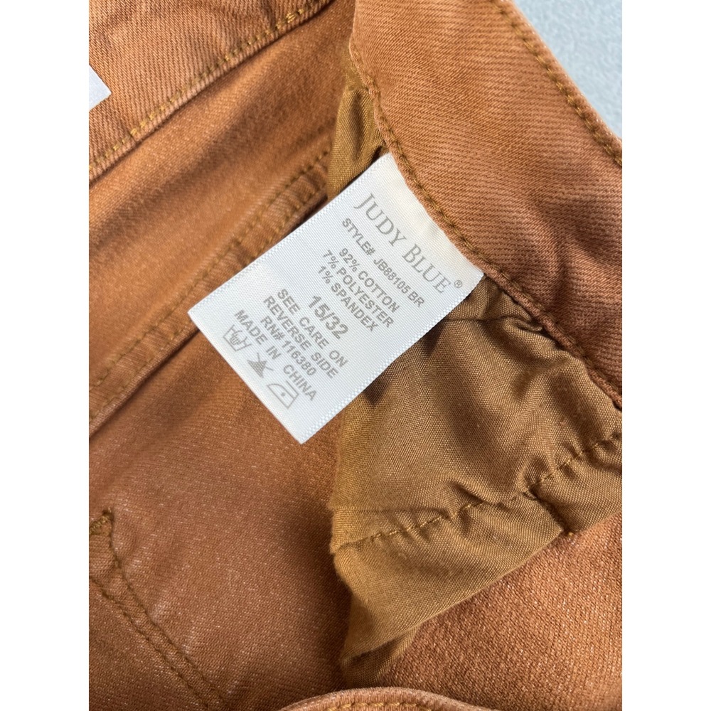 Judy Blue Slim Fit Jeans Womens 15/32 Orange Excellent High Rise Colored Denim - Picture 4 of 6